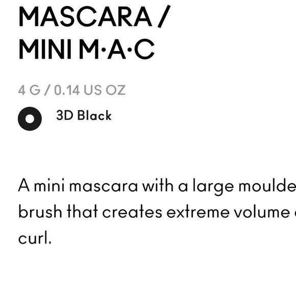 Mac Cosmetics Mini Mac In Extreme Dimension Mascara- 3D Black - Picture 6 of 8